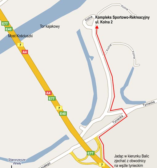 szczegółowa mapka dojazdu do ul. Kolnej