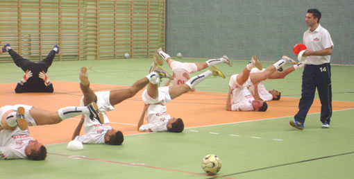 Trening przed spotkaniem z Mariossem