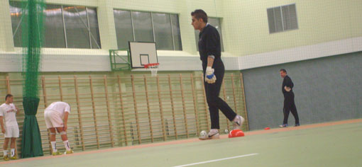 Trening przed spotkaniem z Mariossem