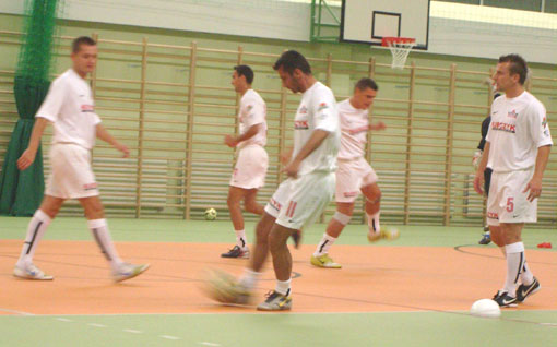 Trening przed spotkaniem z Mariossem