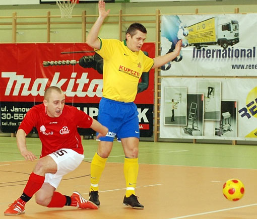 Piotr Jamróz podczas meczu Kupczyka Kraków z Clearexem